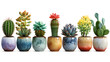 Collection Set of Different Mixed Cactus and Succulents,
Collection of realistic detailed house or office plant cactus for interior design and decoration