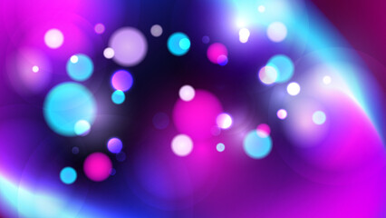 Poster - Bokeh lights. Blurred circle shapes. Abstract light effect. Vector illustration.