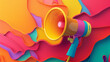 Vibrant abstract background  megaphone ideal  product launches  marketing campaigns