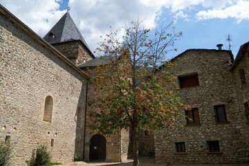 Wall Mural - Exterior of Chateau de Chanze castle with medieval stone wall a under blue sky in Lyon, France