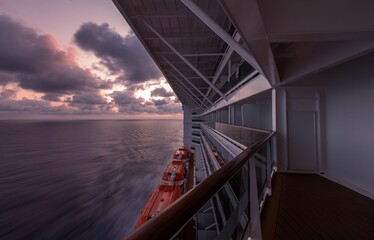 Dramatic view of the beach taken from the ship