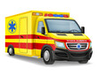 ambulance automobile car medical vehicle vector illustration