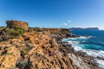 Wall Mural - Landscape of Porto Ferro, in the north of Sardinia, Italy.