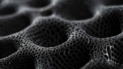Close-up of a black textured surface.