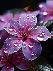 Wall Mural - flower with water drops