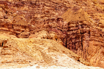 Rock texture in Timna Valley, Israel