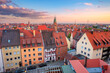 Nuremberg, Germany. Aerial cityscape image of old town Nuremberg, Germany at beautiful summer sunset.