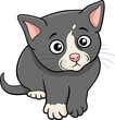 cute cartoon kitten comic animal character