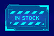 Futuristic hud banner that have word in stock on user interface screen on blue background