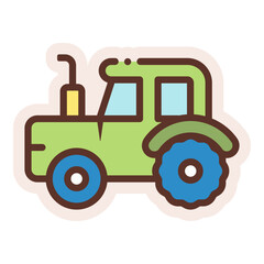 Poster - tractor sticker