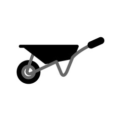 Wall Mural - Wheelbarrow icon PNG