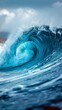 © Руслан Галиуллин - big wave blue background, vertical