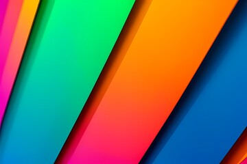 Poster - Modern vibrant geometric abstract colorful trendy background