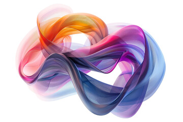 Poster - A colorful, abstract, and flowing line that is purple, blue, and red. The line is curved and he is a spiral
