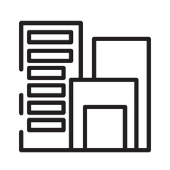 Poster - Buildings Business Commerce Line Icon