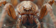 cutout processed of the spider as the eight legs monster abstract,Female Phidippus mystaceus jumping spider sitting on a human finger

