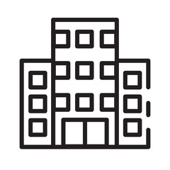 Sticker - Hotel Vacation Buildings Line Icon