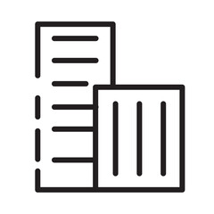 Poster - Office Work Building Line Icon