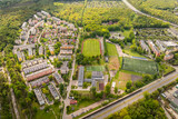 Fototapeta Tulipany - Zabrze - miasto otoczone zielenią z widocznym stadionem