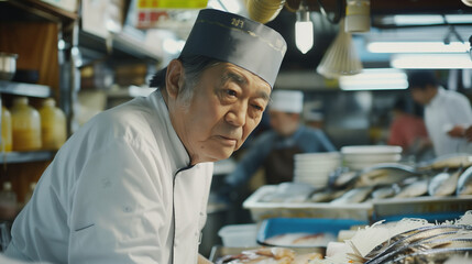 Wall Mural - Dawn at Tokyo's Fish Market