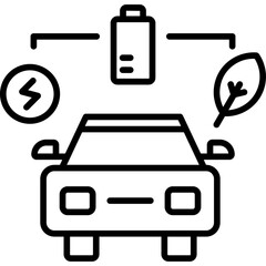 Poster - Electric Car Icon