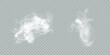 Realistic Cloud, smoke, fog, background png. Vector cloud or smoke on isolated transparent background.