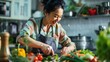 In this video series, Asian and Black female chefs talk about how to cook food. They demonstrate healthy traditional fusion dish recipes and provide online video courses.