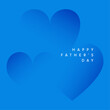 Fathers Day card with blue hearts background