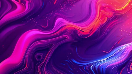 Aufkleber - Swirling patterns in shades of purple and blue create an abstract background.