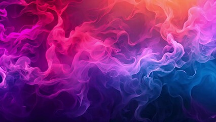 Poster - Blue, pink, and purple smoke blending in a dynamic swirl of colors, creating a vibrant and abstract background.