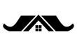 black home building logo vector