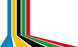 © MasterSergeant - abstract geometric background, five olympic colors parallel lines