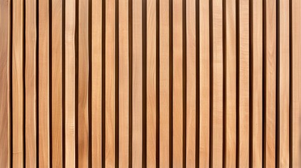 wall made of wooden panels. vertical wooden slats for facade cladding. timber stripes made of beige 