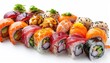 © NAPATSAWAN - A variety of delicious sushi rolls, made with fresh ingredients and expert craftsmanship