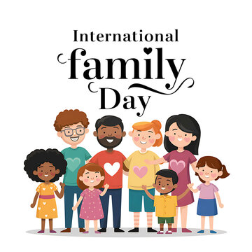 International Day of Families, family day. illustration, International Day of Families poster, May 15. International Day of Families banner, story. calligraphy, poster. post. happy, Families day poste