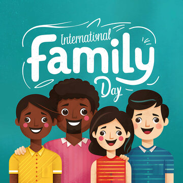 International Day of Families, illustration, family day. social media post, International Day of Families poster, story. banner, Families day poster, International Day of Families banner, happy, post,