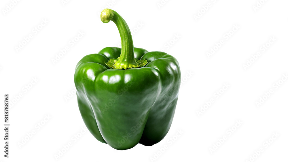 High resolution photo of green capsicum on transparent background Stock ...