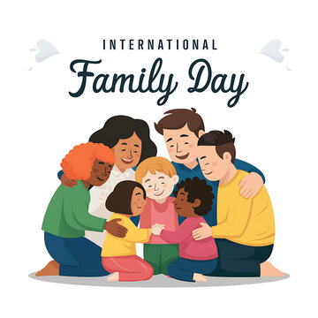 International Day of Families, Social Media Post, International Day of Families poster, Families day poster, happy, story. calligraphy, poster. post. May 15.  International Day of Families banner, 
