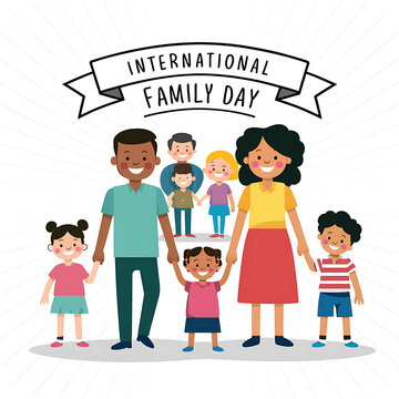 International Day of Families, Social Media Post, International Day of Families poster, Families day poster, happy, story. calligraphy, poster. post. May 15.  International Day of Families banner, 
