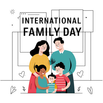 International Day of Families, Social Media Post, International Day of Families poster, Families day poster, happy, story. calligraphy, poster. post. May 15.  International Day of Families banner, 

