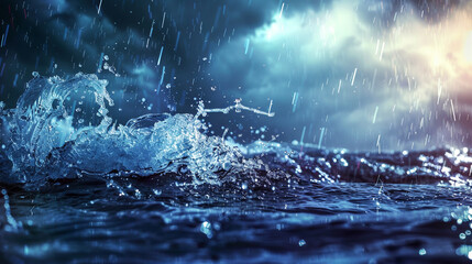 Fototapete - A stormy effect on Splash background