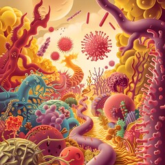Poster - Visually Captivating Depicting the Intricate Cellular Dynamics Influenced by Insulin and Immune