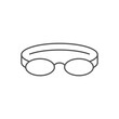 Solarium glasses line outline icon