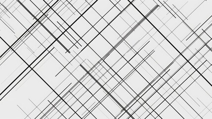 Fototapete - Monochromatic abstract background featuring intersecting black and white lines creating a visually dynamic pattern.