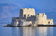Bourtzi Venetian water fortress in Nafplio, Peloponnese, Greece