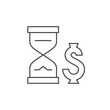 Cost of time line icon