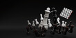 © ArtsTaras - Chess and chessboard. 3d render. Space for text.