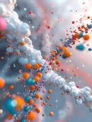 Poster - Intricate 3D Molecular Animation Showcasing Hormone System Interactions