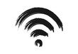 Wifi icon. Wireless internet symbol or sign. Doodle grunge style. Brush paint design. Vector illustration.