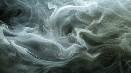 Aufkleber - A stark contrast of black and white background with billows of smoke filling the space, creating a dramatic and striking visual effect.